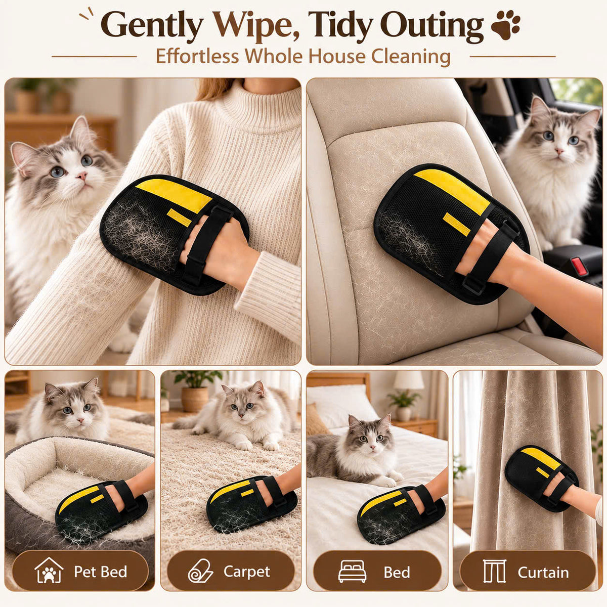 Pet Hair Remover Mitt