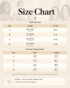 Auvermont Shapewear size chart
